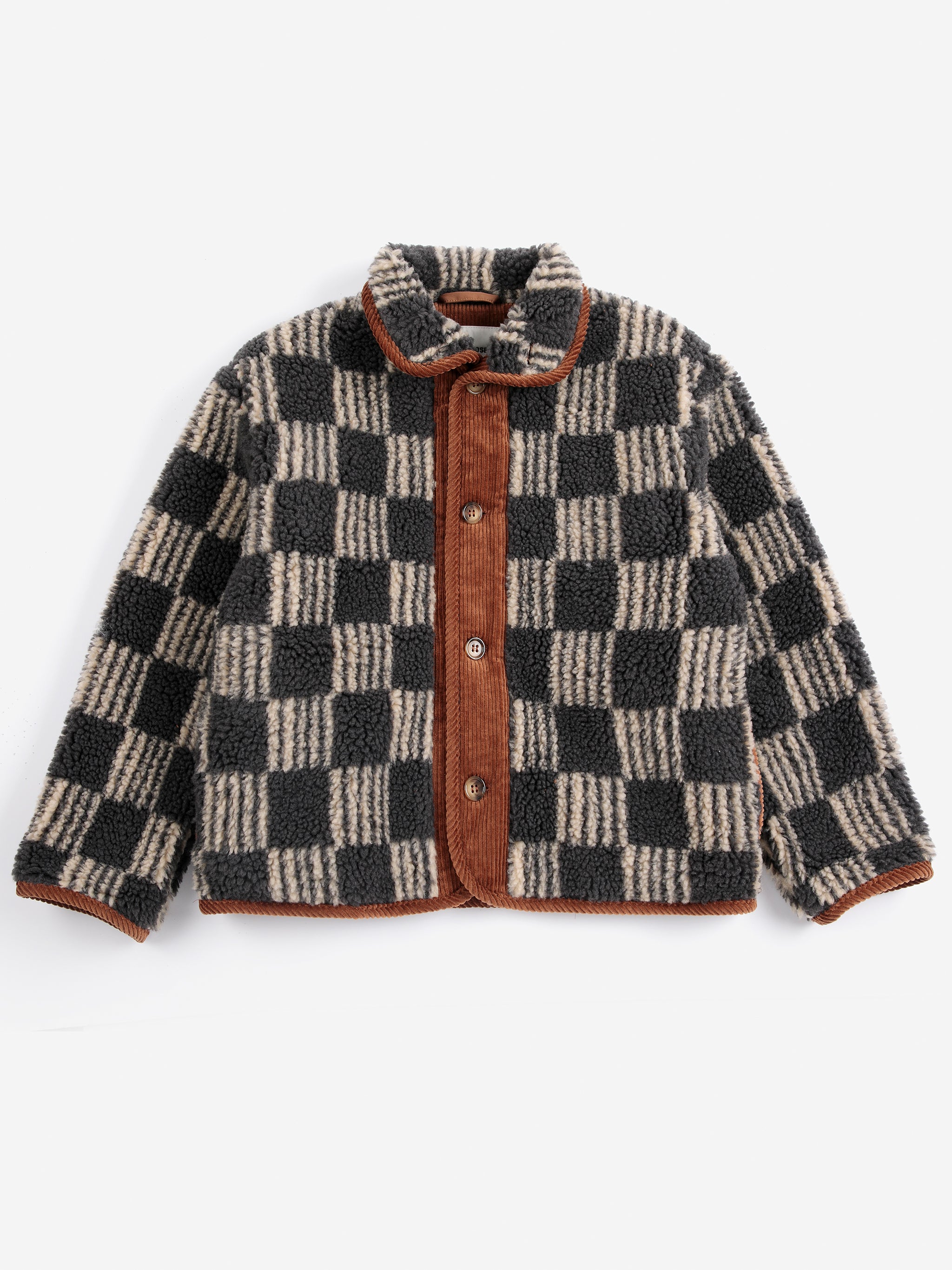 Almost Moiré all over sheepskin jacket