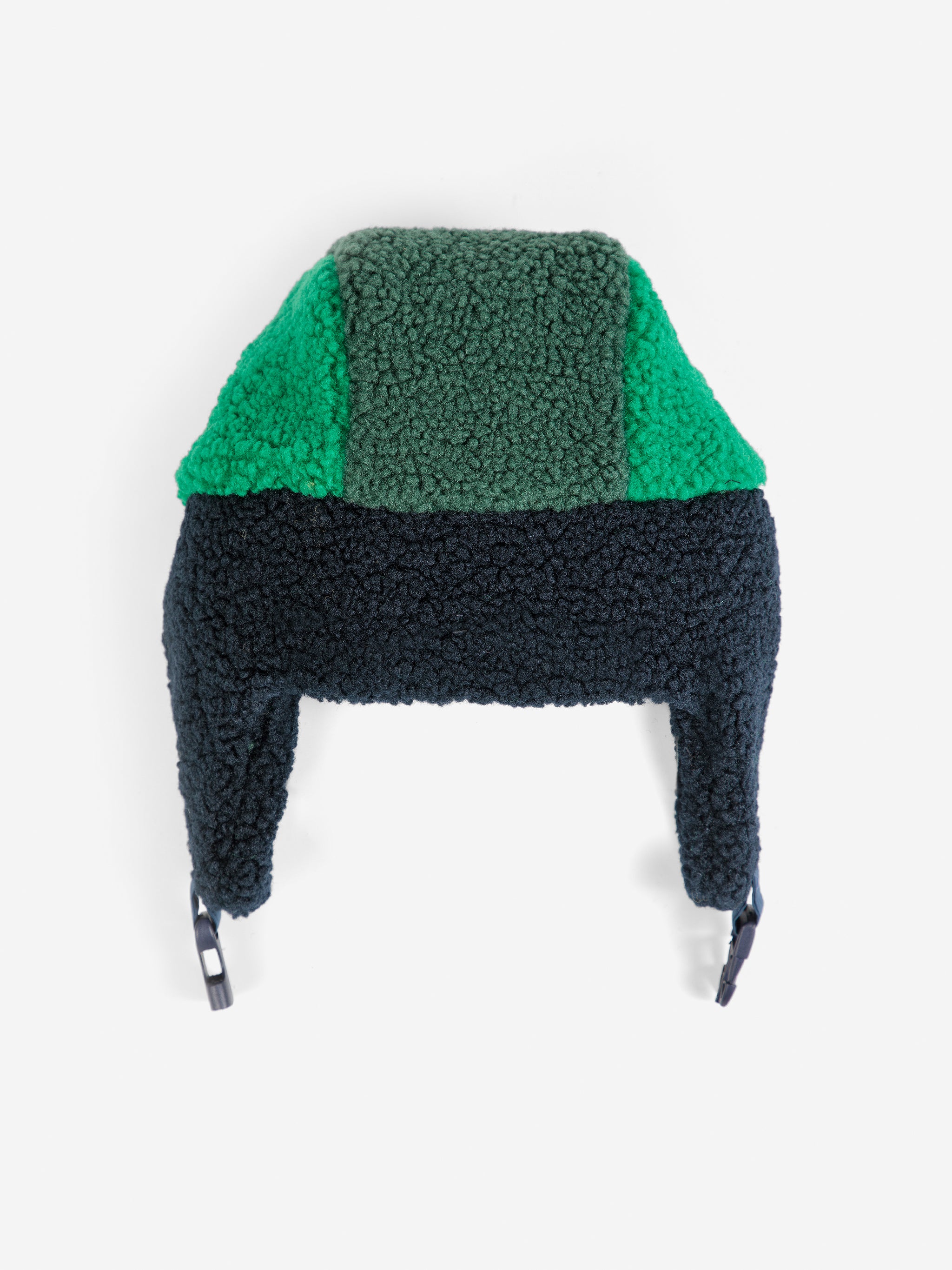 Bobo Choses color block sheepskin chapka navy