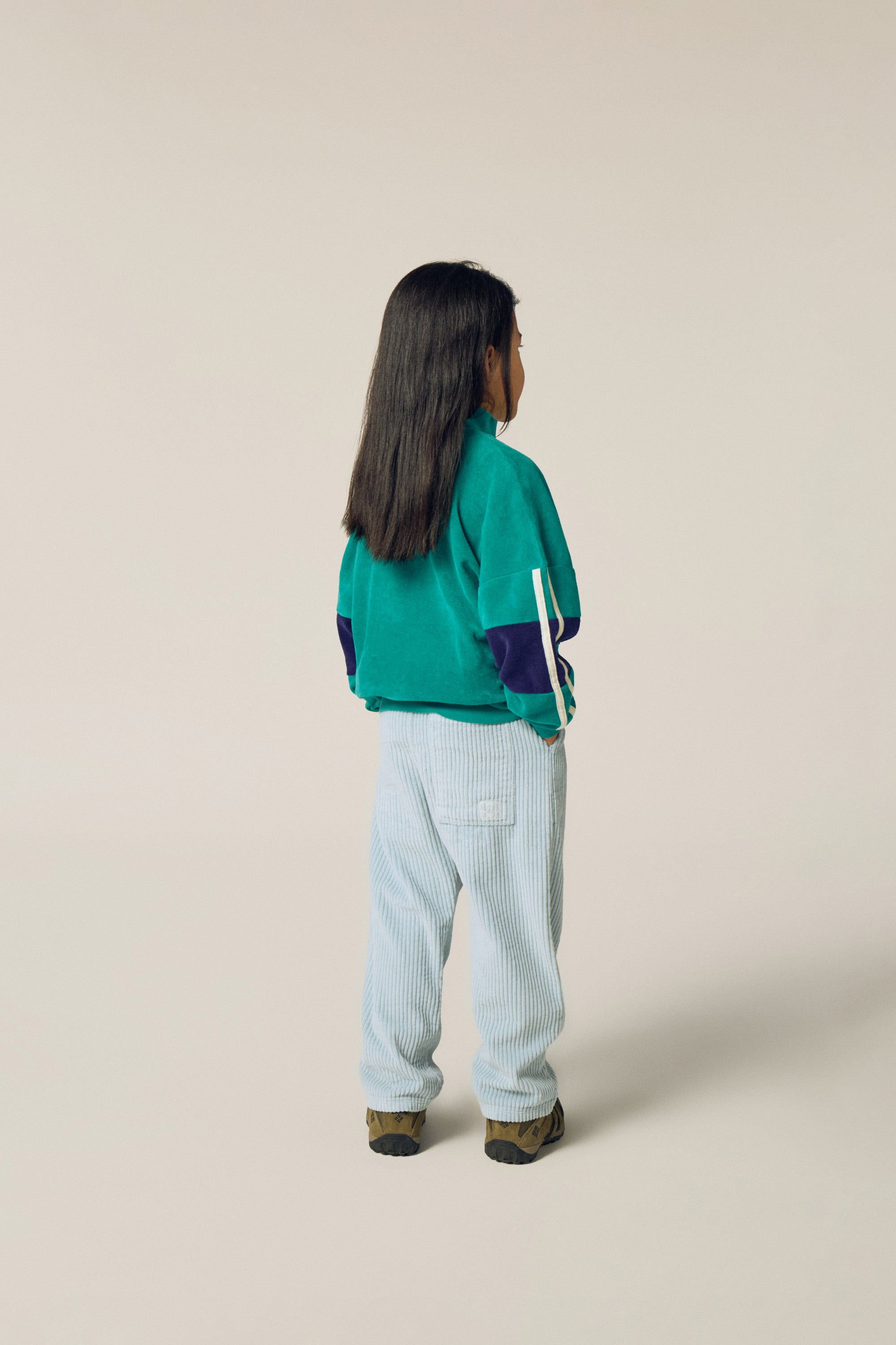Green Color Block Sweatshirt