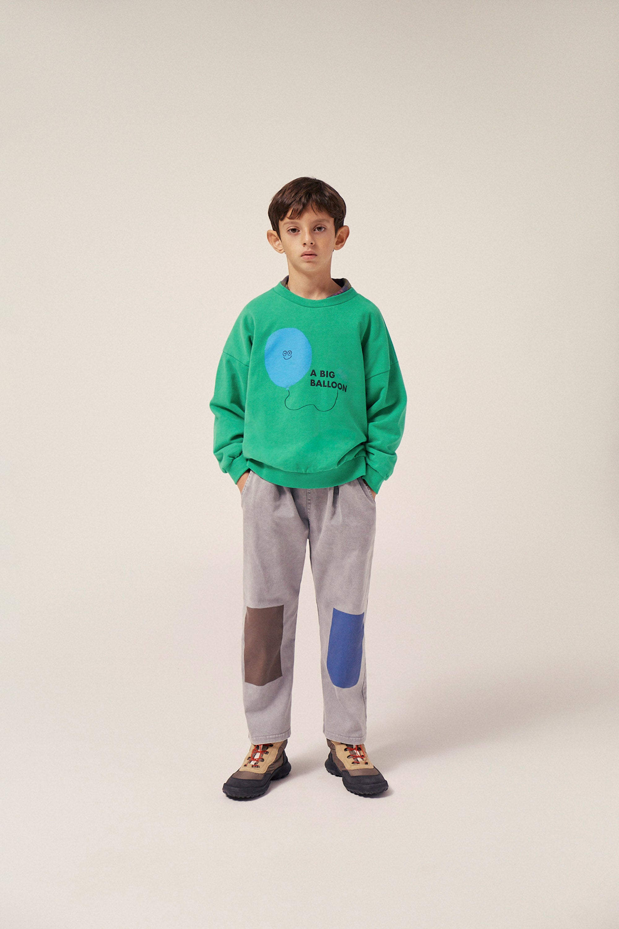 Grey Washed Kids Trousers - BIG & BELG