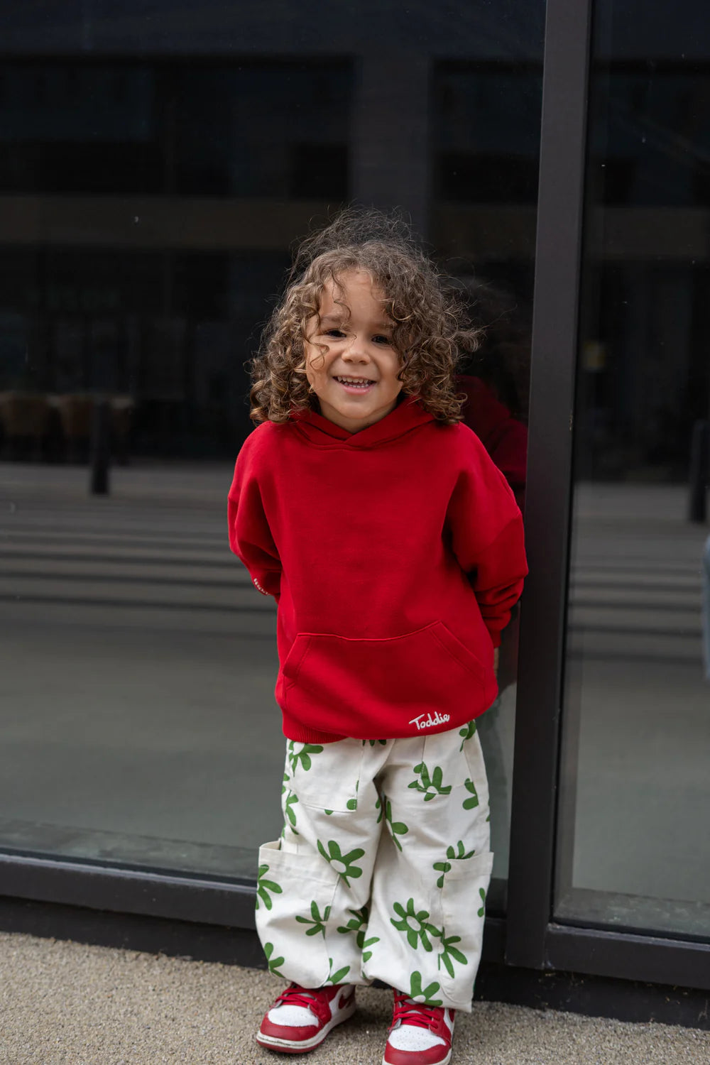 Watch Me Bloom Oversized Hoodie Red