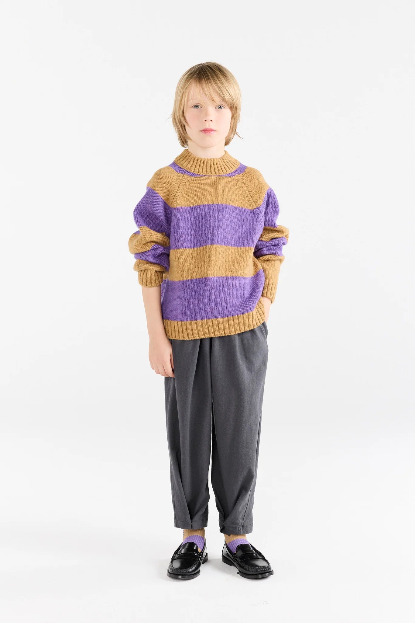 STAG KID SWEATPANTS DARK GREY - BIG & BELG