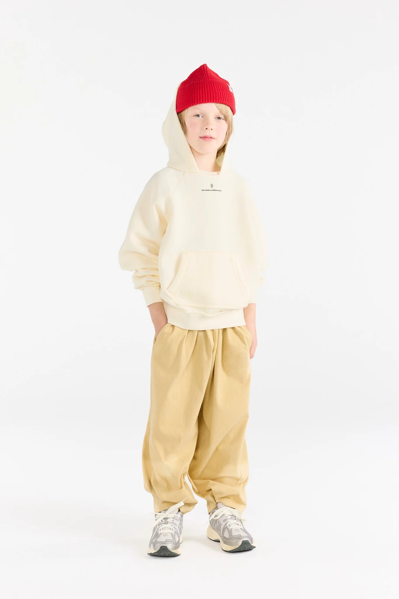 STAG KID SWEATPANTS SOFT BROWN - BIG & BELG