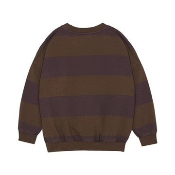 Brown Stripes Oversized Kids Sweatshirt - BIG & BELG