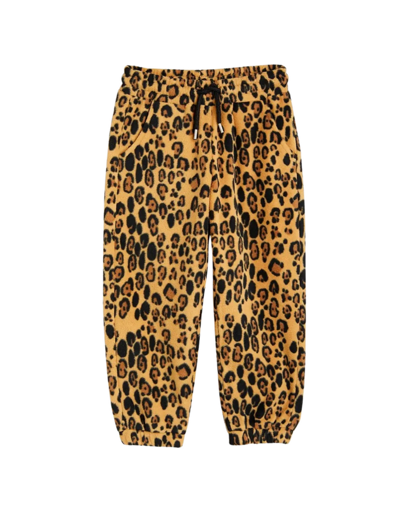 Leopard fleece trousers