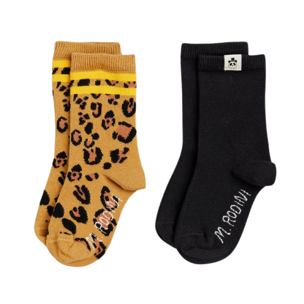 Basic leopard 2-pack socks