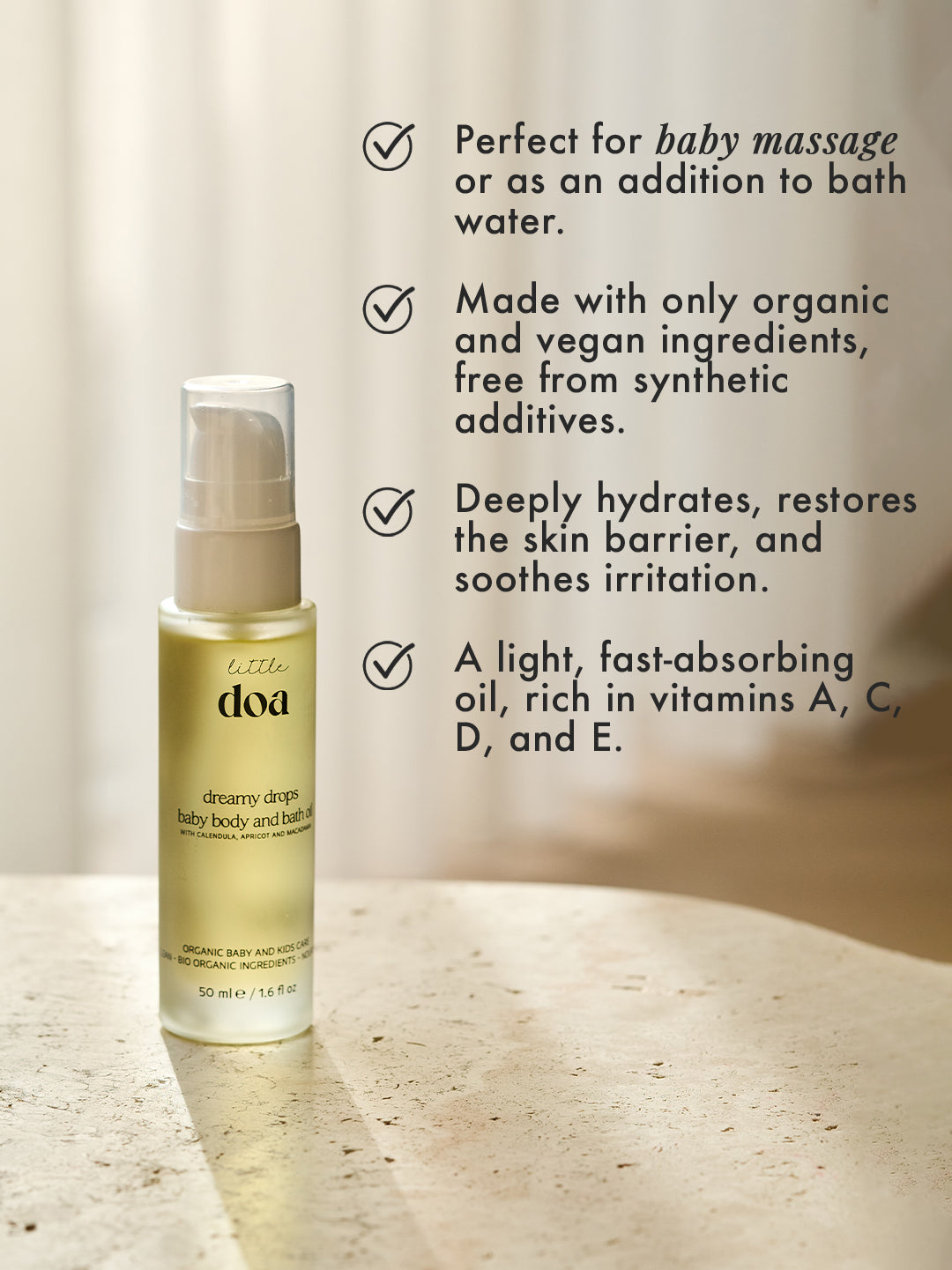 dreamy drops - organic baby body and bath oil