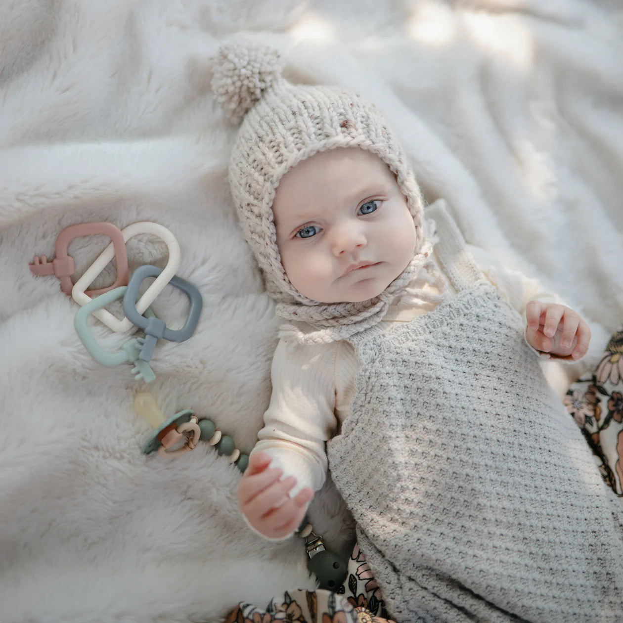 Pacifier clip Luna - Dried Thyme