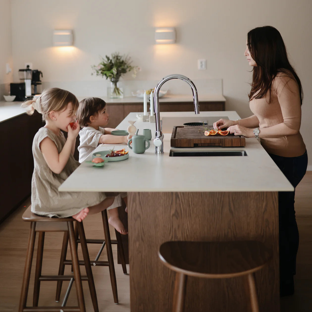 Silicone Training Cup + Straw - dried thyme