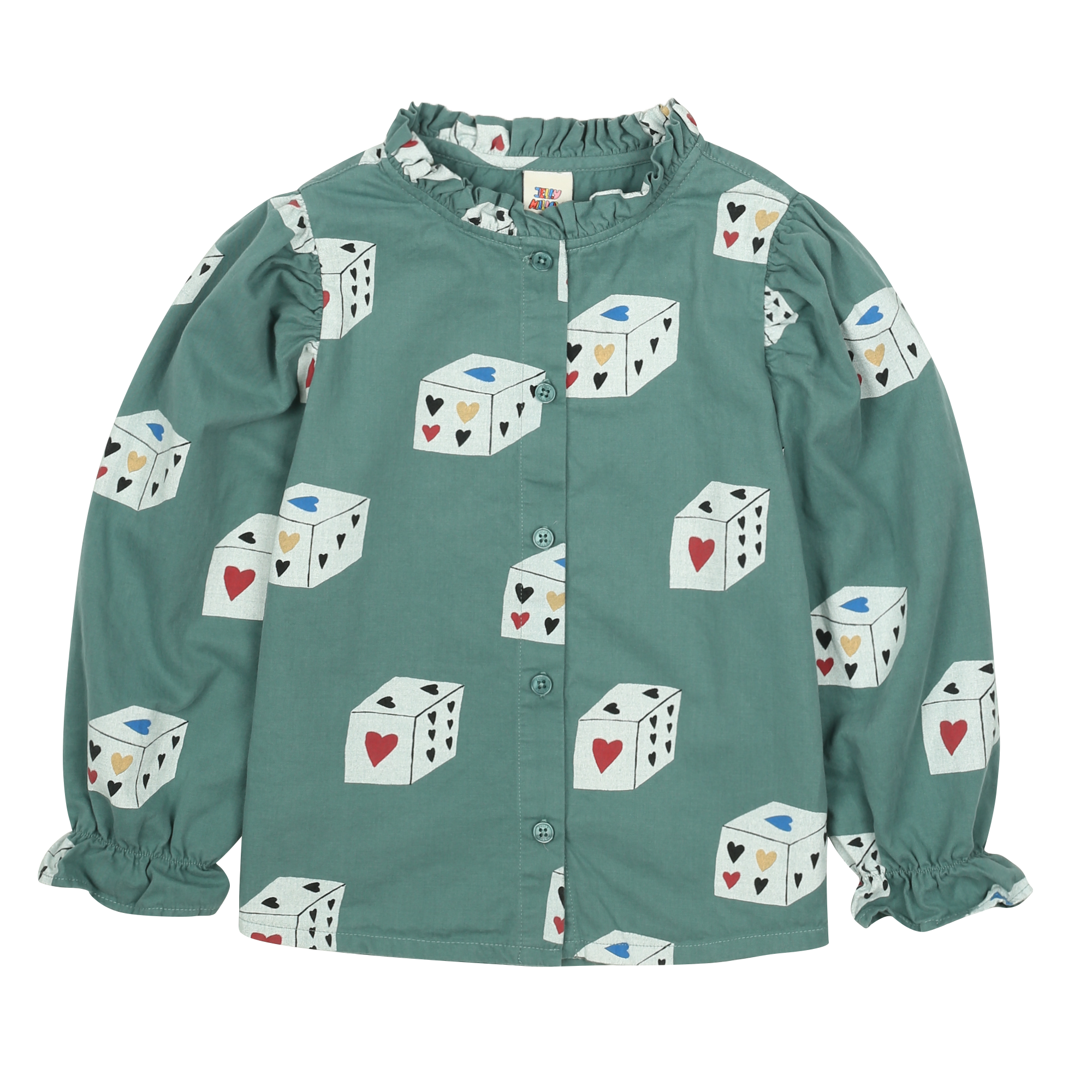 Heart Dice Shirring Blouse - BIG & BELG