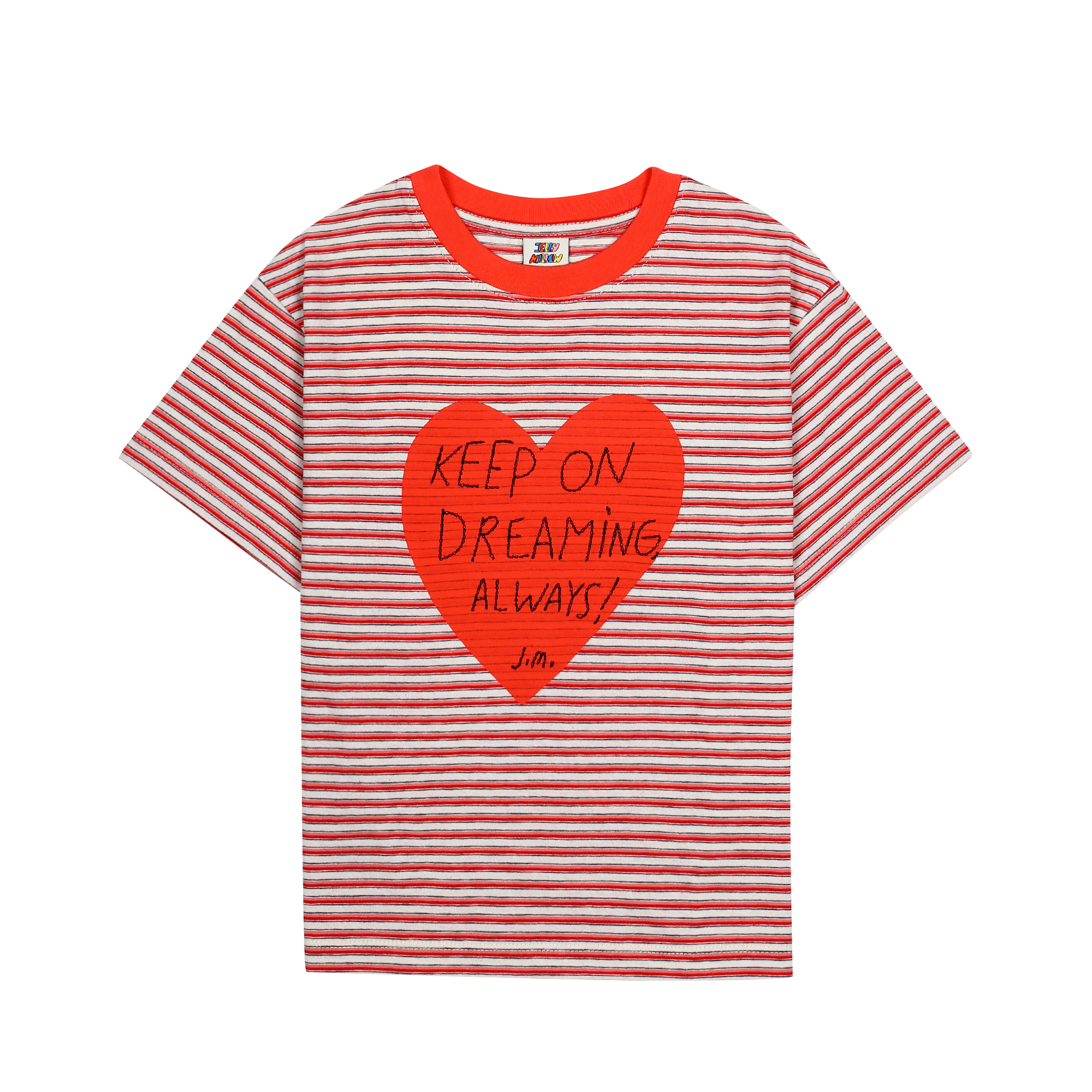 Heartchain Stripe T-shirt_RED - BIG & BELG