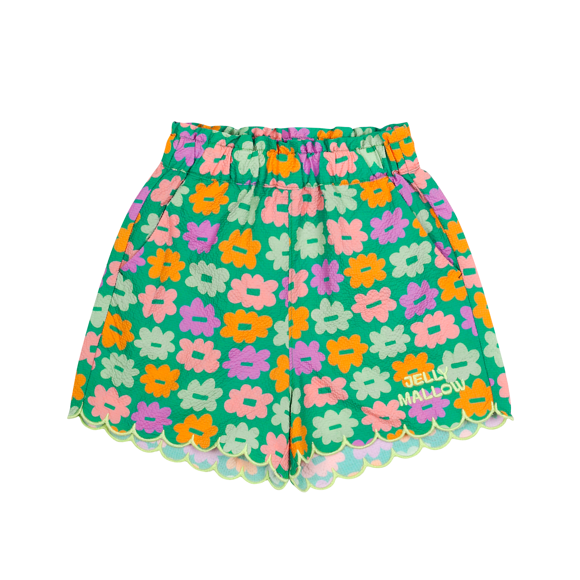 Flower Seersucker Shorts - BIG & BELG