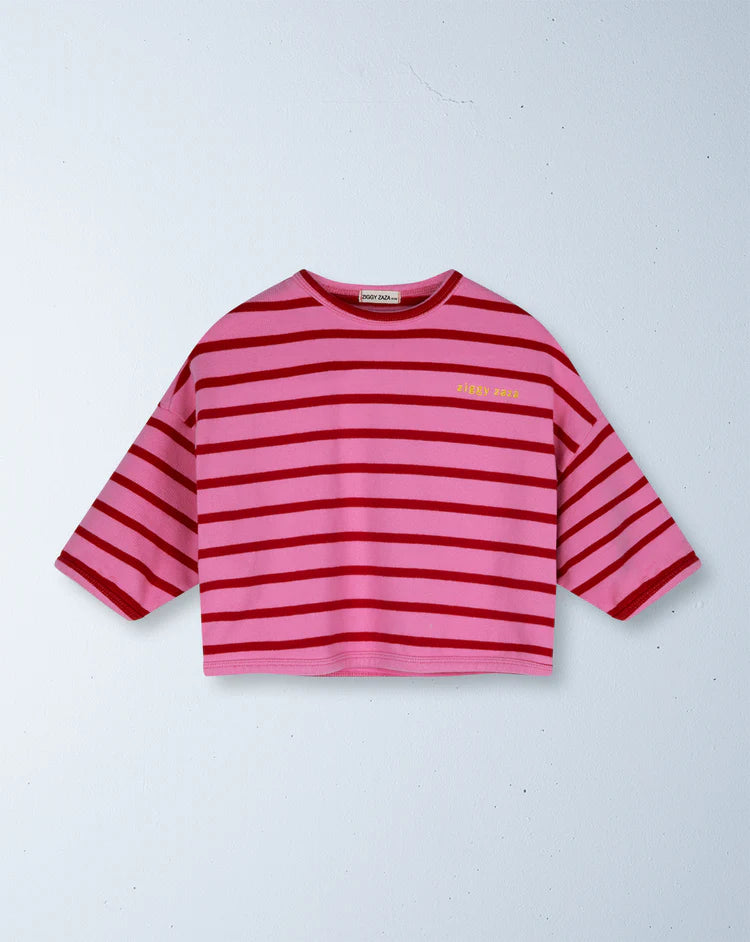 row row pullover rose stripe