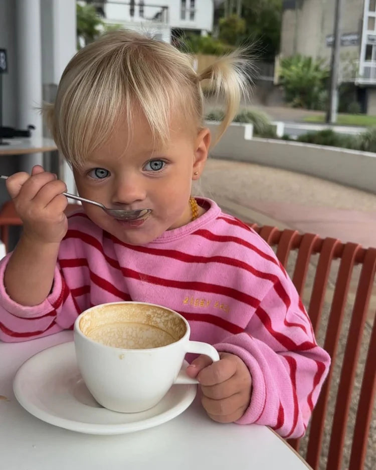 row row pullover rose stripe