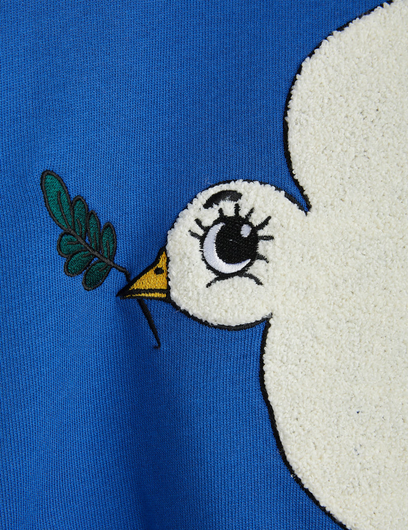Mini Rodini MR x Wrangler Peace dove chenille sweatshirt blue