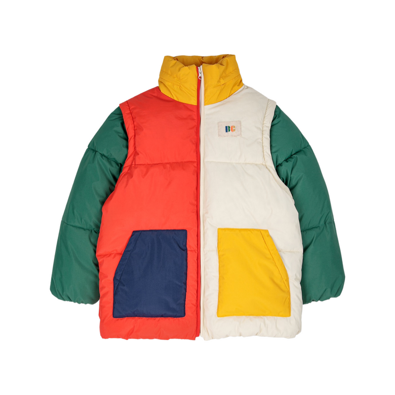 Color Block padded anorak