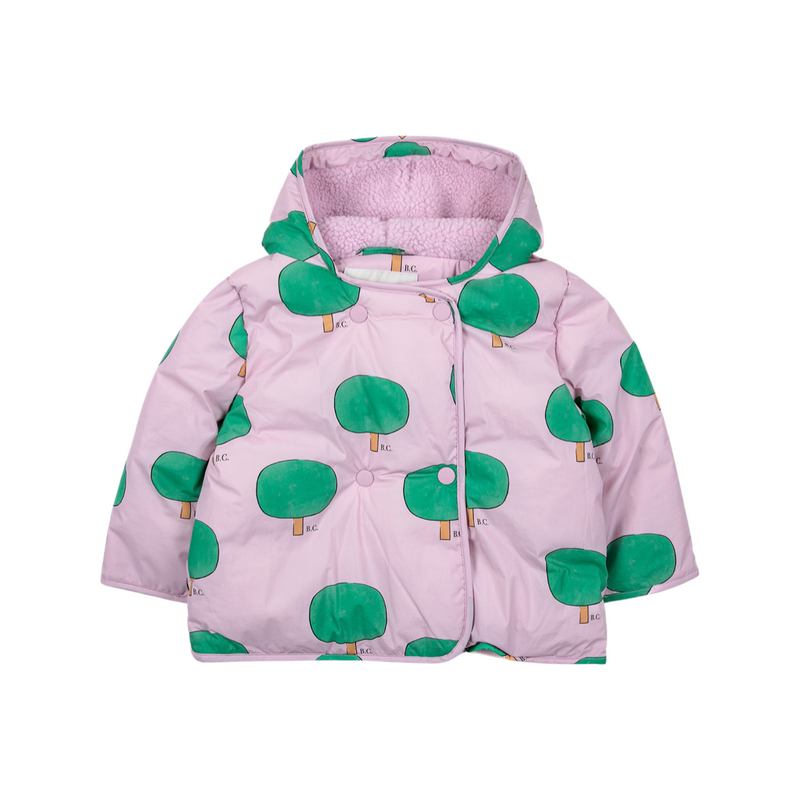 Baby Green Tree all over hooded anorak