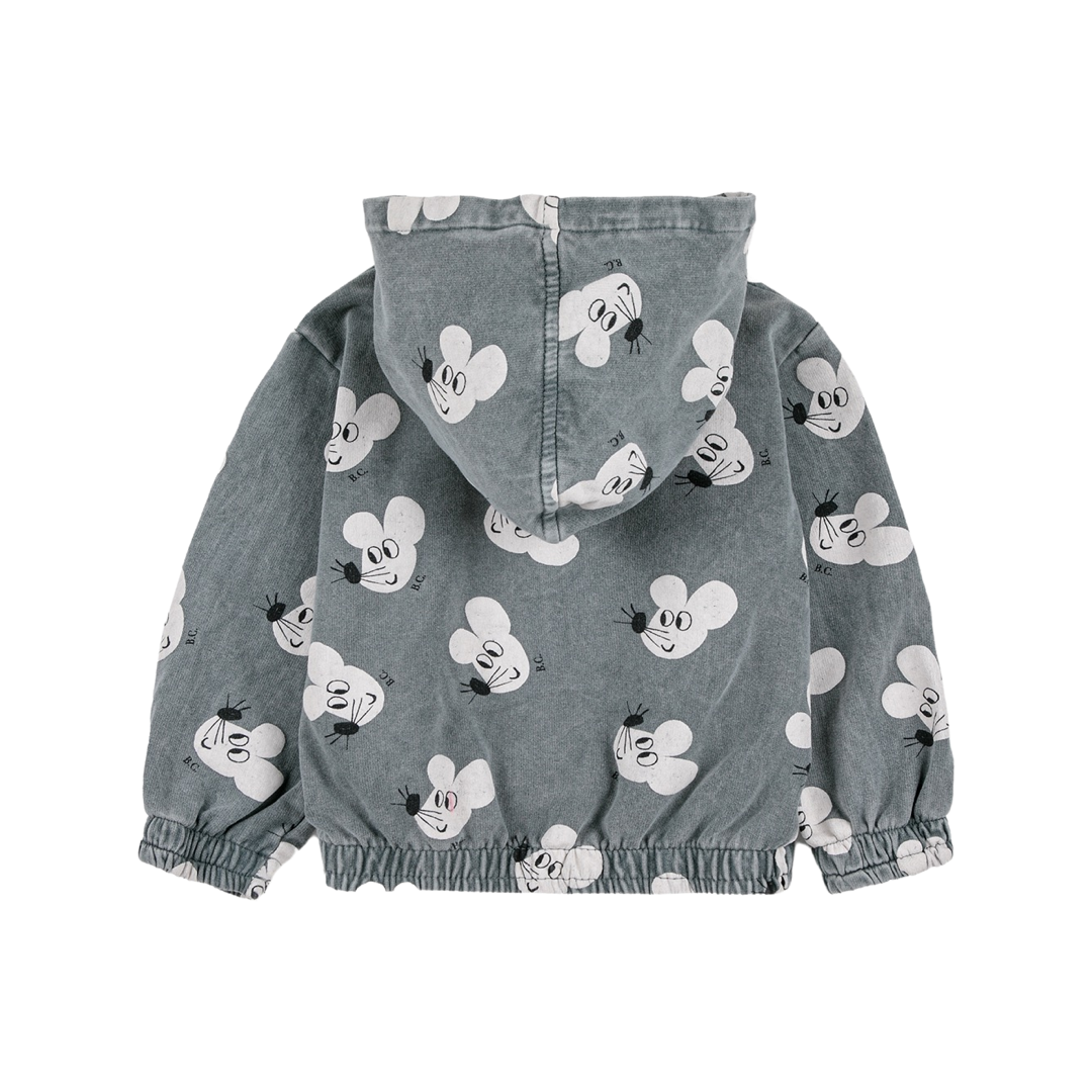 Baby Mouse all over zipped hoodie