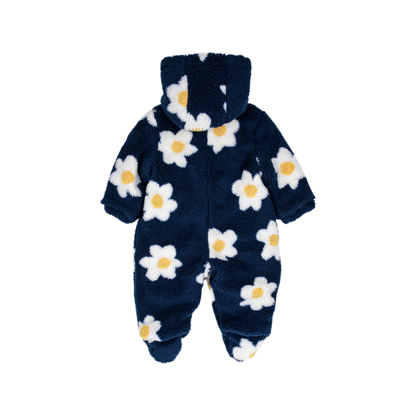 Baby Big Flower all over sheepskin overall
