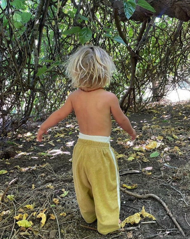 twin stripe pant olive