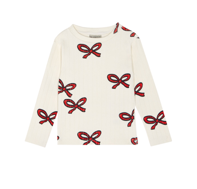 Red Ribbons Long Sleeves Kids T-shirt