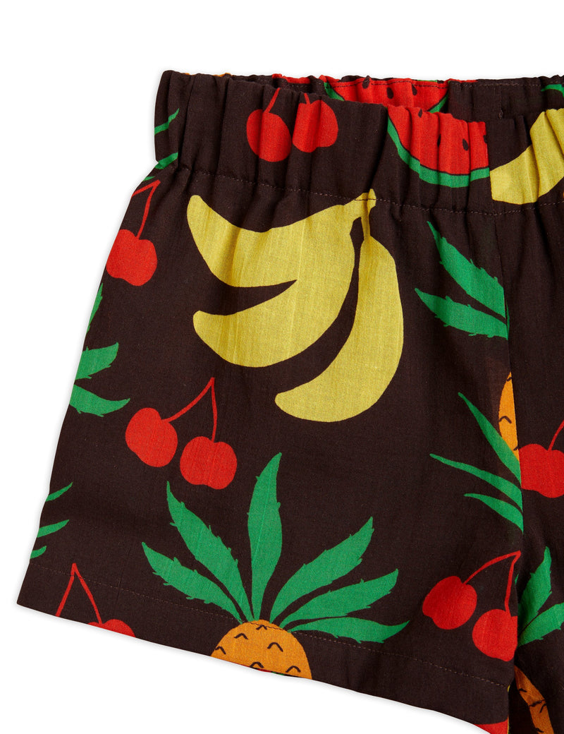 MINI RODINI Fruits woven shorts