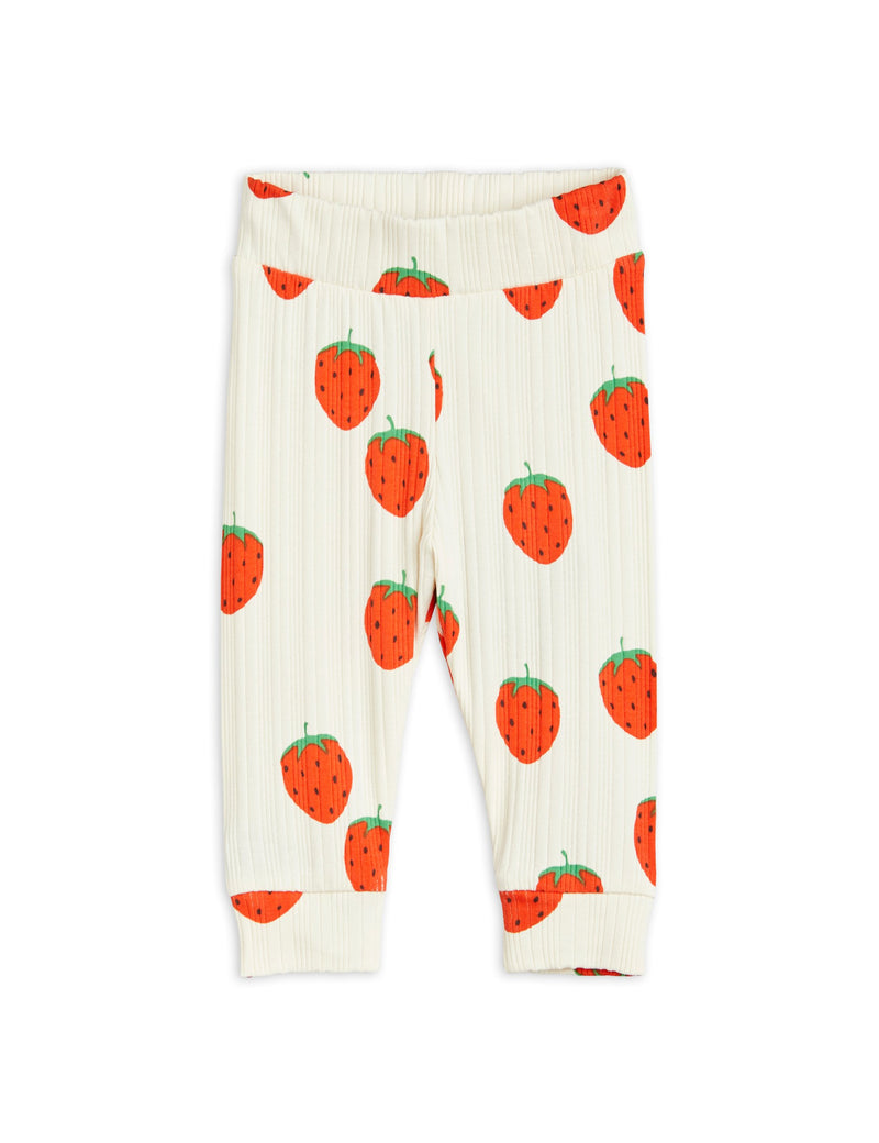 MINI RODINI Strawberries baby leggings