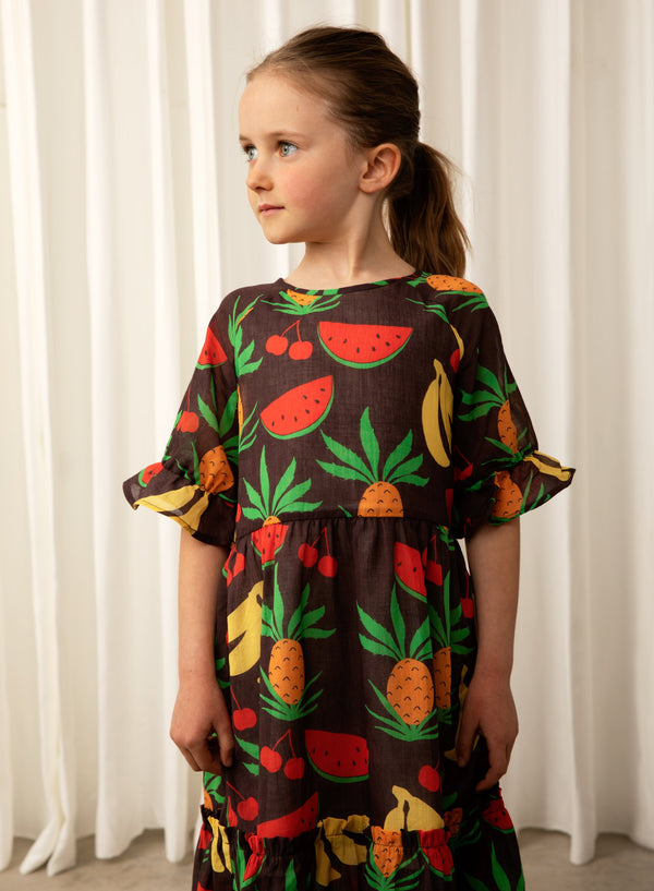 MINI RODINI Fruits woven dress