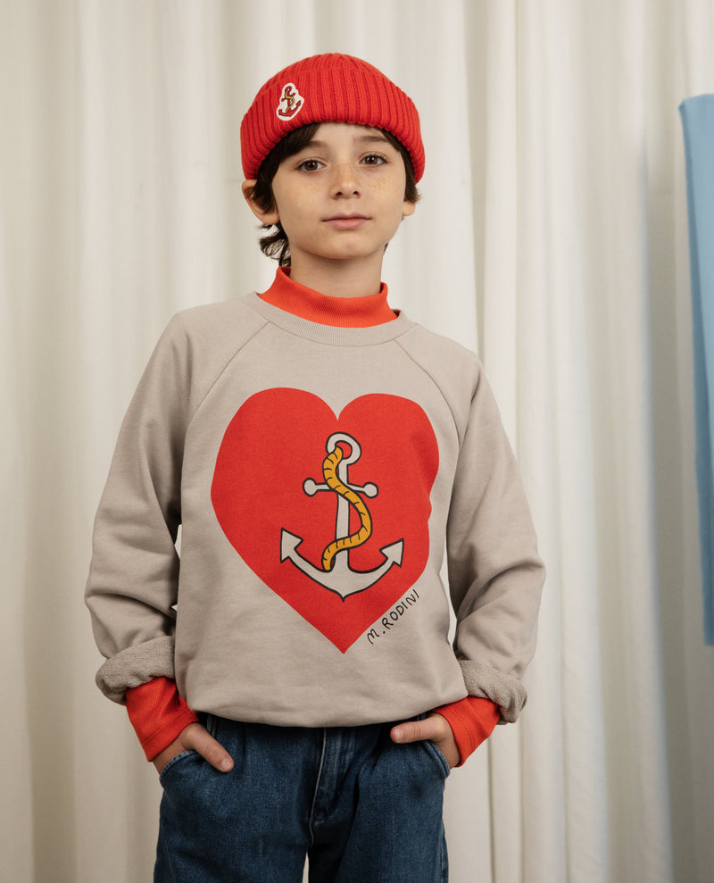 MINI RODINI Sailors heart sweatshirt